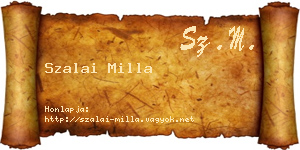 Szalai Milla névjegykártya